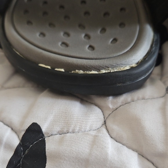 Adidas Adult Men's Slide Sandals - Black and Neon Yellow - Picture 3 of 8